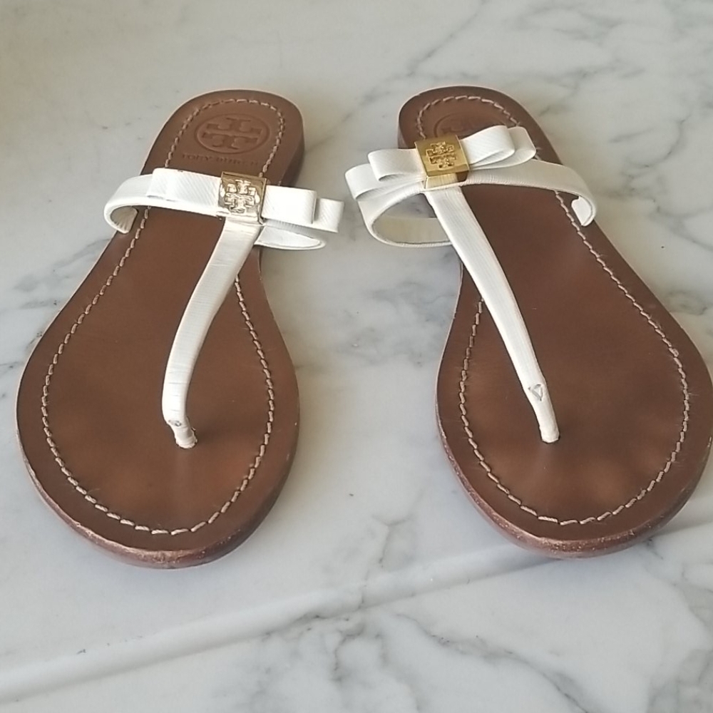 White Tory Burch Sandals - 7.5